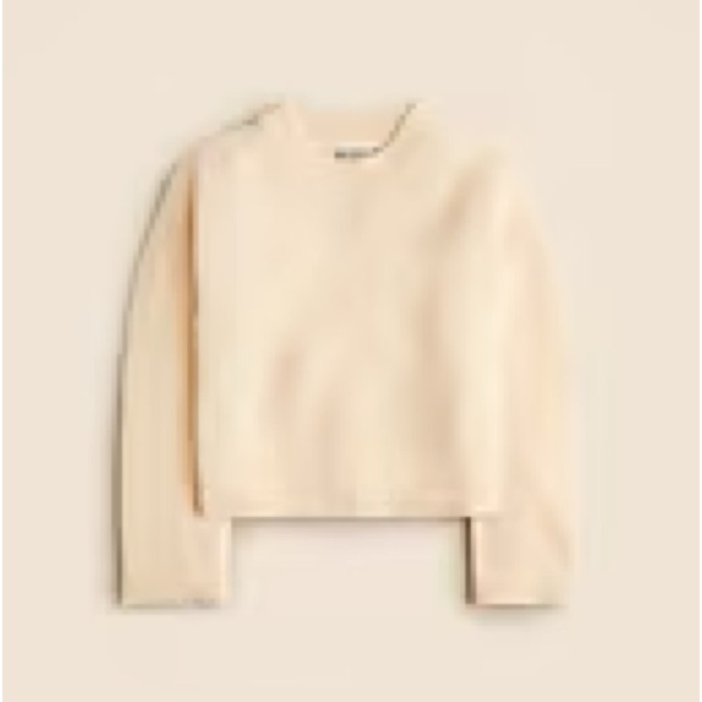 J.Crew Ribbed Cashmere Cropped Crewneck Sweater size small
